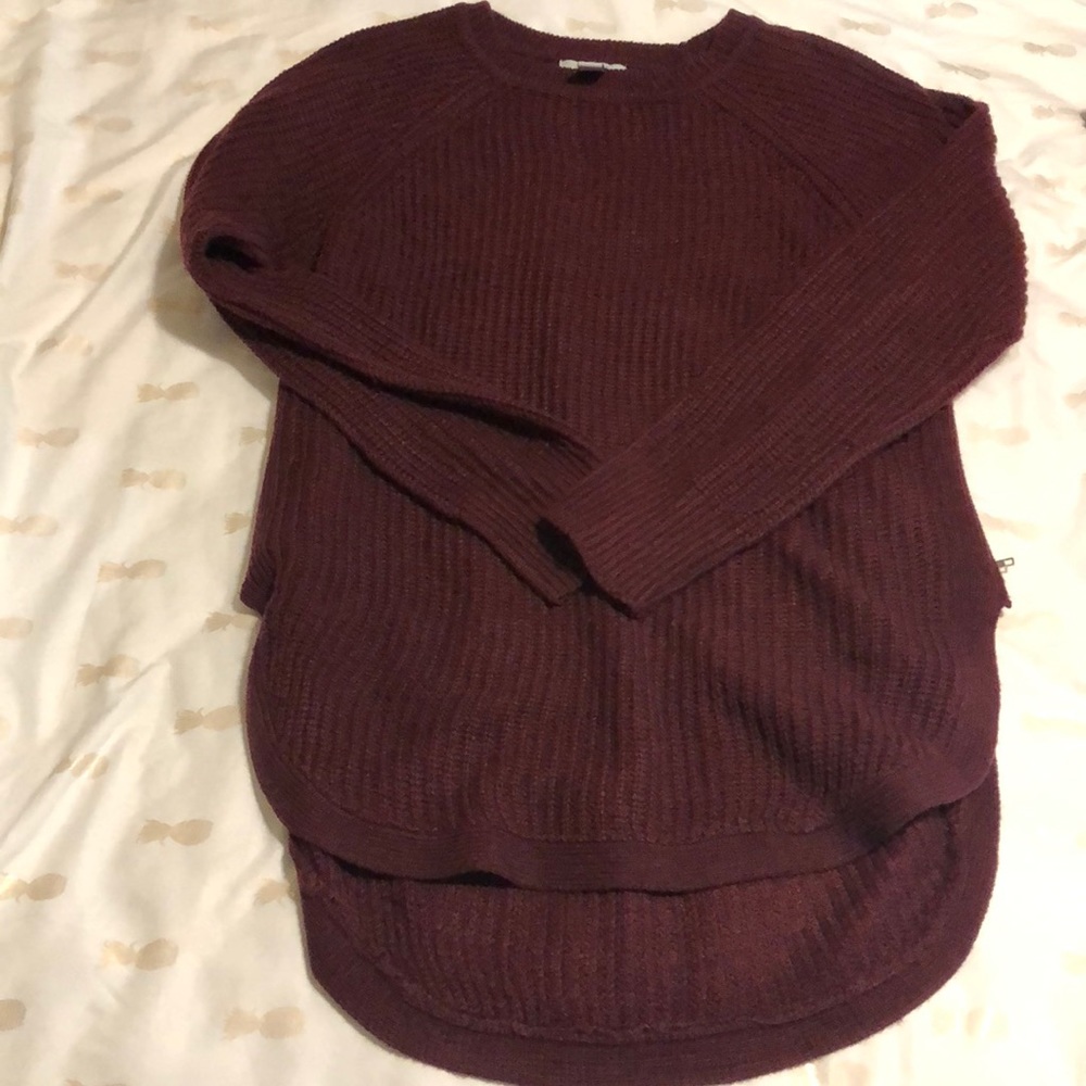 Maroon colored sweater